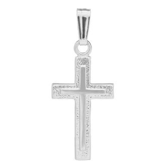 Children's Cross Necklace in Sterling Silver 13" Length