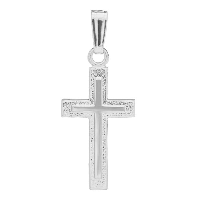 Children's Cross Necklace in Sterling Silver 13" Length