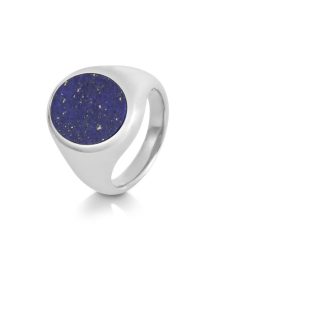This stylish sterling silver size 10 signet ring features a stunning oval lapis stone giving it an appealing look. Its closed back design adds to its durability and comfort. This sophisticated accessory is perfect for elevating your everyday style or complementing your special occasion attire.