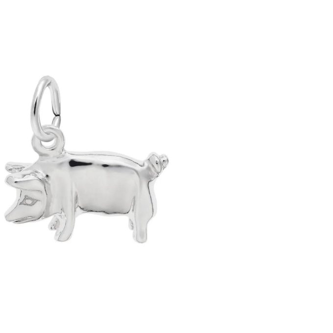 Pig Charm in Sterling Silver by Rembrandt Charms
