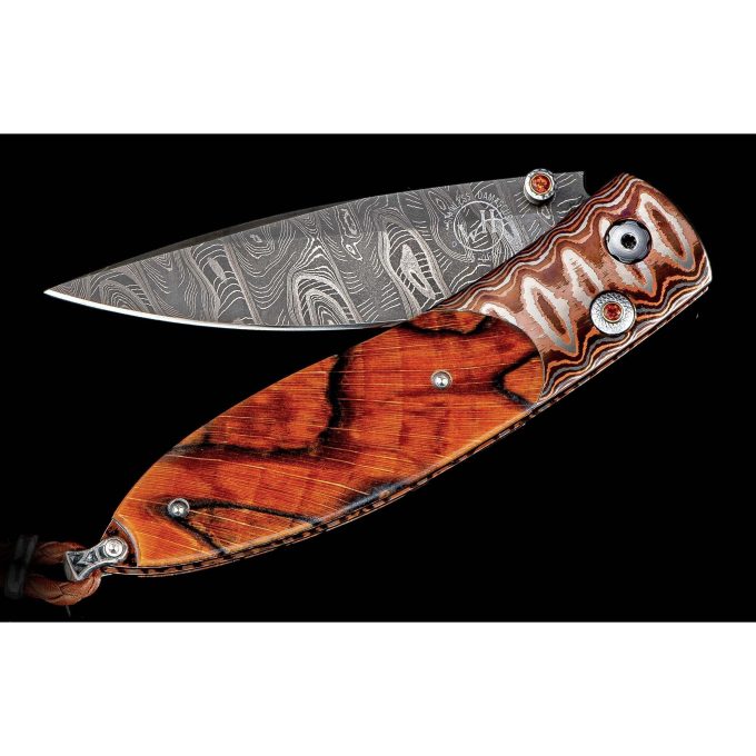 William Henry "Monarch: Autumn" Pocket Knife in Mokume Gane and Beech Wood