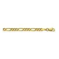 Figaro Chain 4.8mm in 14k Yellow Gold 20" Length