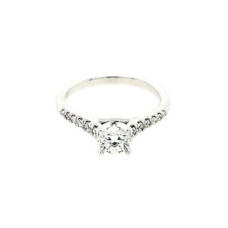 Engagement Ring with .82ctw Round Diamonds in 14k White Gold