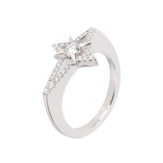 Fashion Ring with .35ctw Round Lab Grown Diamonds in 14k White Gold