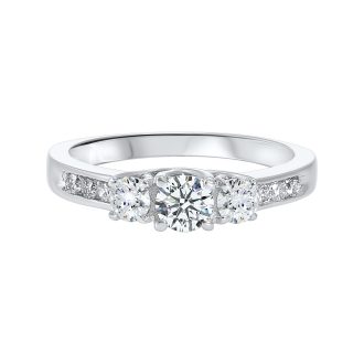 Engagement Ring with .75ctw Round Diamonds in 14k White Gold