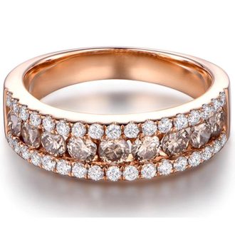 Anniversary Band with .50ctw Round Diamonds in 14k Rose Gold