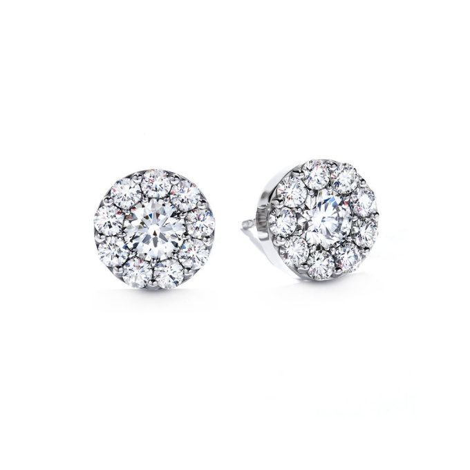 Hearts on Fire Fulfillment Stud Earrings with .53ctw Round Diamonds in 18k White Gold