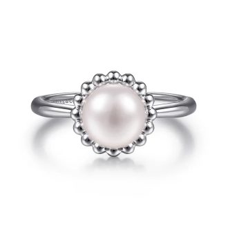 Gabriel & Co Fashion Ring with Pearl in Sterlig Silver