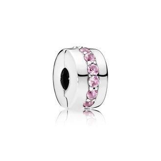 Pandora Pink Sparkling Row Clip Charm