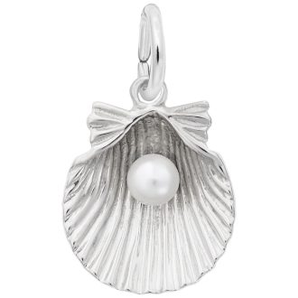 Rembrandt Clamshell with Pearl Charm