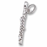 Sterling Silver 3D Flute Charm