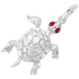 Turtle Charm in Sterling Silver by Rembrandt Charms