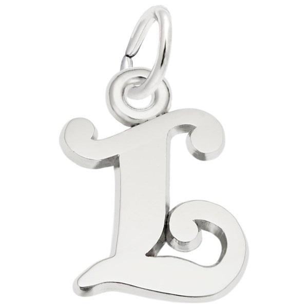 Initial L Charm in Sterling Silver by Rembrandt Charms