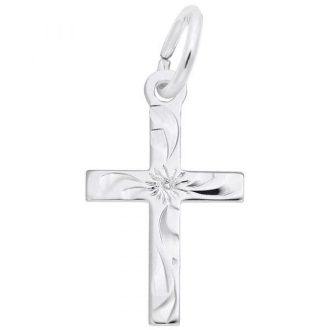 Rembrandt Charms Cross Charm in Sterling Silver