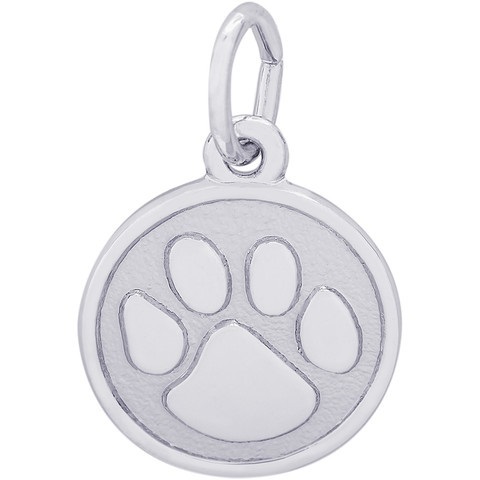 Paw Print Charm in Sterling Silver by Rembrandt Charms