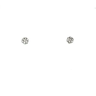 Endless Stud Earrings with .25ctw Round Diamonds in 14k White Gold