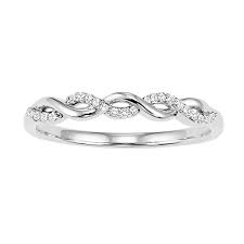 Wedding Band with .05ctw Round Diamonds in 10k White Gold