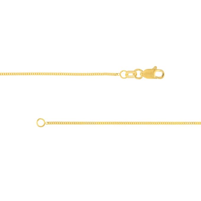 Curb Link Chain 1.05mm in 14k Yellow Gold 24"Length