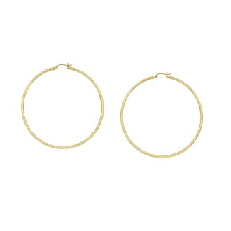 Large Hoop Earrings in 14k Yellow Gold