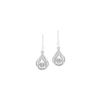 Fashion Earrings with Cubic Zirconia in Sterling Silver