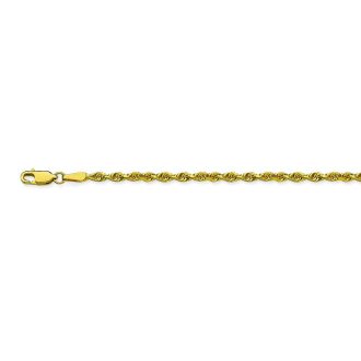 Rope Chain 3mm in 10k Yellow Gold 24" Length