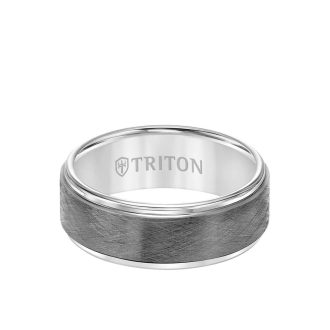 Triton Men's Wedding Band 8mm in Tungsten Carbide