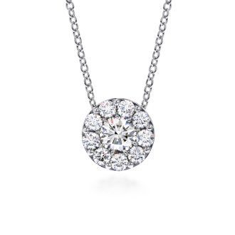 Hearts on Fire Fulfillment Necklace with .49ctw Round Diamonds in 18k White Gold