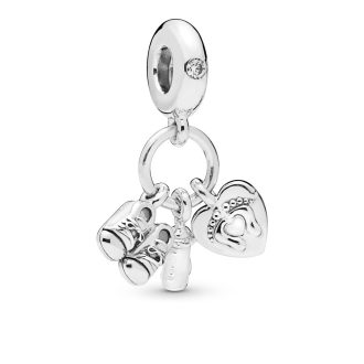 Pandora Baby Bottle and Shoes Dangle Charm