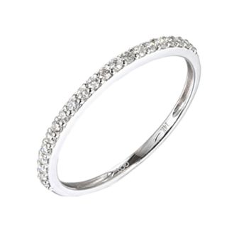 Wedding Band with .20ctw Round Diamonds in 14k White Gold