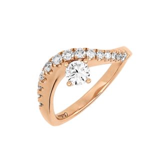 Fashion Ring with .80ctw Round Lab Grown Diamonds in 14k Rose Gold