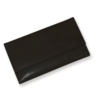 Premium Black Leather Clutch Wallet
