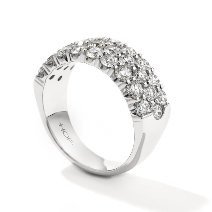 Hearts on Fire Truly Triple Row Band with 1.60ctw Round Diamonds in 18k White Gold