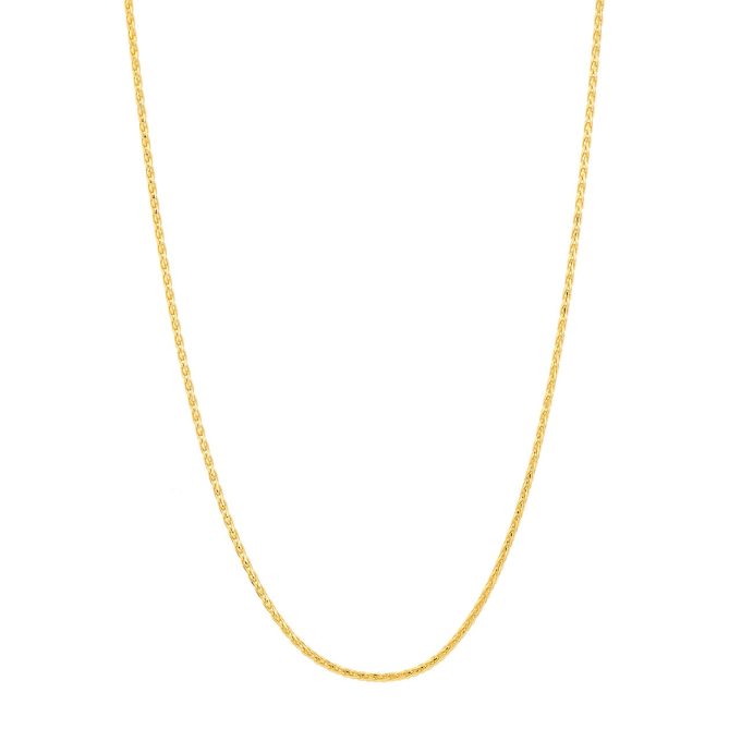 Wheat Chain 24" Length in 14k Yellow Gold