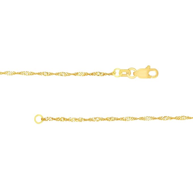 Singapore Chain 20" in 14k Yellow Gold