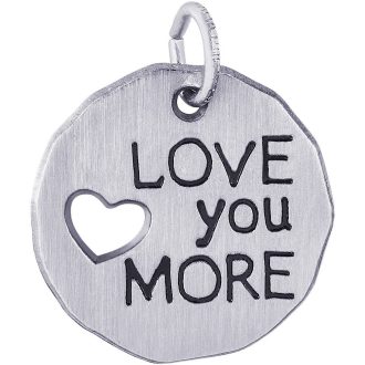 Rembrandt Charms Love You More Charm in Sterling Silver