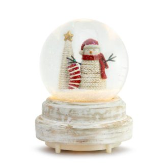 Illuminate your festive decor with this enchanting musical snow globe that floods snowy delight with warm, glowing comfort. The charming snowman figurine fills the room with nostalgia as the globe wraps you in a musical symphony of eight different holiday tunes, spinning the magic of Christmas cheer in indoor spaces.