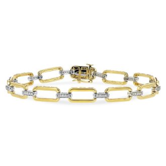 Gleaming bar bracelet with twenty-four sparkling diamonds for a timeless and glamorous look.
