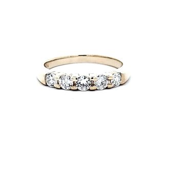 Pre-Owned Wedding Band with .40ctw Round Diamonds in 14k Yellow Gold