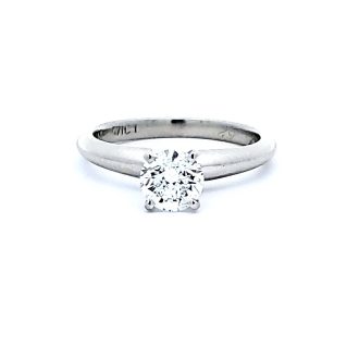 Pre-Owned Solitaire Engagement Ring with .62ct Round Diamond in Platinum