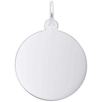 Round Disc Charm in Sterling Silver by Rembrandt Charms