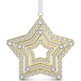 Experience the magic of the festive season with this alluring Star Shaped Ornament. Brilliantly crafted by Swarovski, this large piece shimmers with exquisite details and crystal brilliance. A stunning accessory to enhance any Christmas decor, it meticulously captures the sparkling allure and merriment of the holiday season. Perfect for gifting.