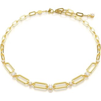 Embrace radiant elegance with this yellow-washed, constella-styled accessory. Designed with an open-link chain and founded in cubic zirconia, creating a shimmering meticulous silhouette that elevates any outfit. The 18" necklace has been diligently crafted for an appealing balance between glamour and durability. This piece will undoubtedly become a top-tier addition to your jewelry collection.