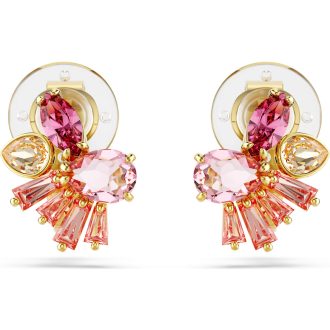 Add a dose of colorful elegance to your ensemble with these delightful clip-on earrings. From Swarovski's GEMA collection, they showcase vibrant yellow stones paired with playful clusters of pink gems. Easy to wear and designed to dazzle, they make a perfect accessory for any special occasion and spring or summer outings.