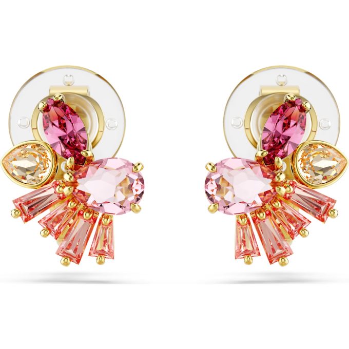 Add a dose of colorful elegance to your ensemble with these delightful clip-on earrings. From Swarovski's GEMA collection, they showcase vibrant yellow stones paired with playful clusters of pink gems. Easy to wear and designed to dazzle, they make a perfect accessory for any special occasion and spring or summer outings.