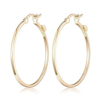 Enhance your style with these statement-making, square-shaped, 55mm hoop earrings. With their uniquely exquisite and bold design, these earrings are finely crafted from durable stainless steel. The yellow gold plating intensifies the allure, ensuring elegance and sophistication at all times. Ideal addition to any jewelry collection.