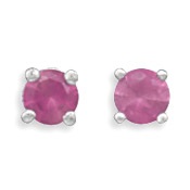 Silver Stars Collection July Birthstone Stud Earrings