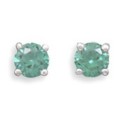 Silver Stars Collection May Birthstone Stud Earrings