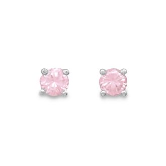 Silver Stars Collection October Birthstone Stud Earrings