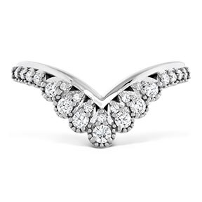 Hearts on Fire Behati Wedding Band with .23ctw Round Diamonds in 18k White Gold