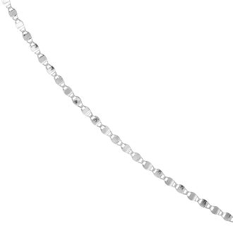 Adorn your wrist with this luxurious and sophisticated 14 karat white gold bracelet. This exquisite piece is adorned with a dainty Yet stylish dreamcatcher valentino design. Measuring at a length of 7.5 inches, it fits comfortably around the wrist. Its 2.7mm thickness adds the perfect balance between delicate and noticeable allure.